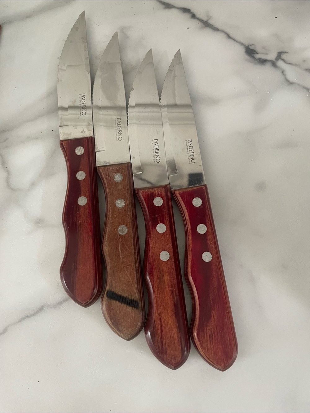 Paderno 
Steak Knife Set with Wood Handles